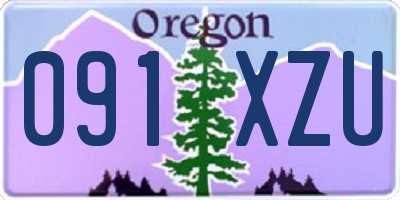 OR license plate 091XZU