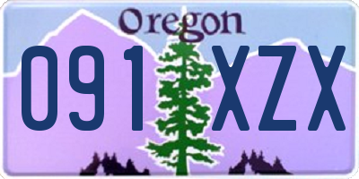 OR license plate 091XZX