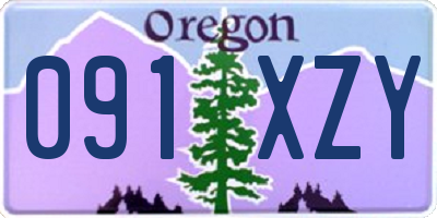 OR license plate 091XZY