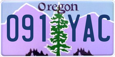 OR license plate 091YAC