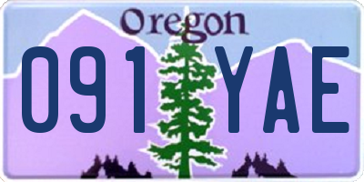 OR license plate 091YAE