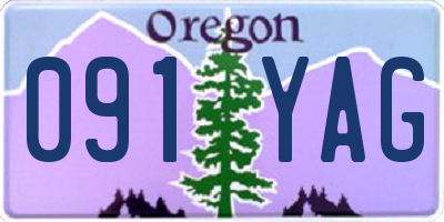 OR license plate 091YAG