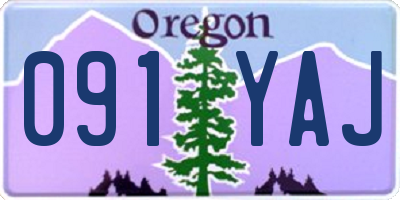 OR license plate 091YAJ