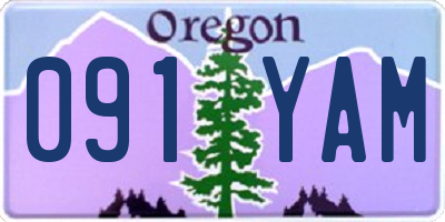 OR license plate 091YAM