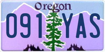 OR license plate 091YAS