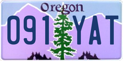 OR license plate 091YAT