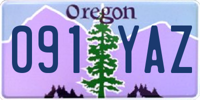 OR license plate 091YAZ