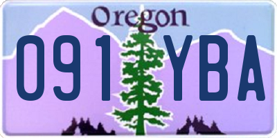 OR license plate 091YBA