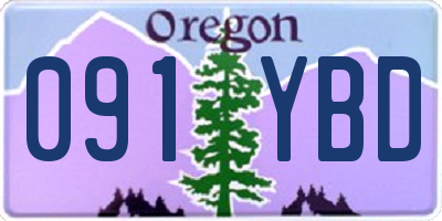 OR license plate 091YBD