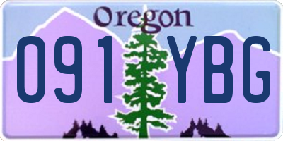 OR license plate 091YBG