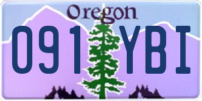 OR license plate 091YBI