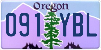 OR license plate 091YBL