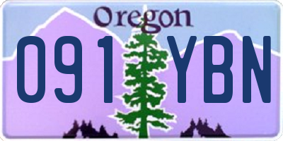 OR license plate 091YBN