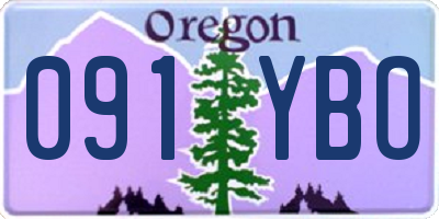 OR license plate 091YBO