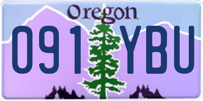 OR license plate 091YBU
