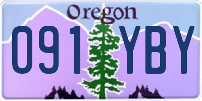 OR license plate 091YBY