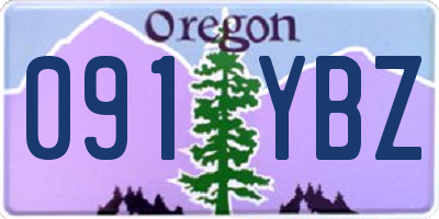 OR license plate 091YBZ