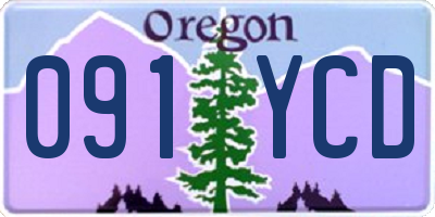 OR license plate 091YCD