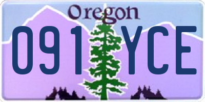 OR license plate 091YCE