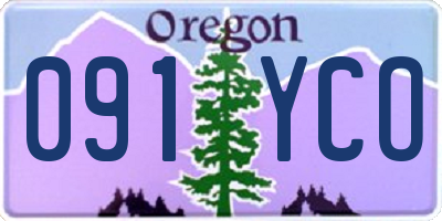 OR license plate 091YCO