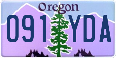 OR license plate 091YDA