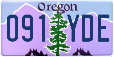 OR license plate 091YDE