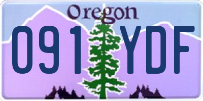 OR license plate 091YDF