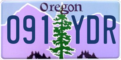 OR license plate 091YDR