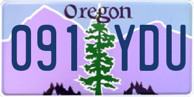 OR license plate 091YDU