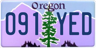 OR license plate 091YED