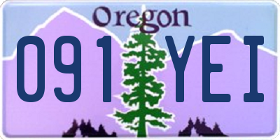 OR license plate 091YEI