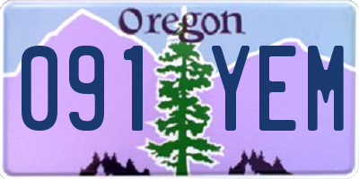 OR license plate 091YEM