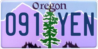 OR license plate 091YEN