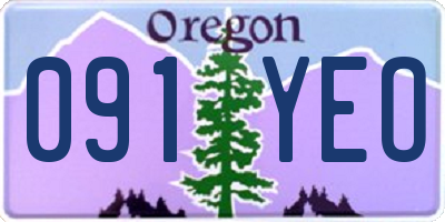 OR license plate 091YEO