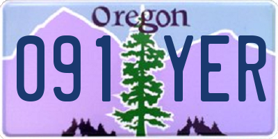 OR license plate 091YER