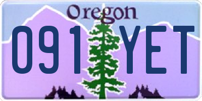 OR license plate 091YET