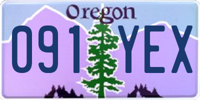 OR license plate 091YEX