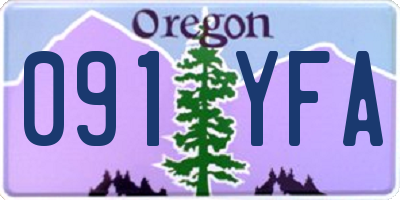 OR license plate 091YFA