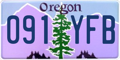 OR license plate 091YFB