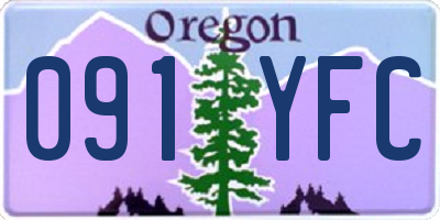 OR license plate 091YFC