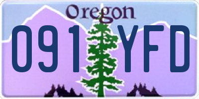 OR license plate 091YFD