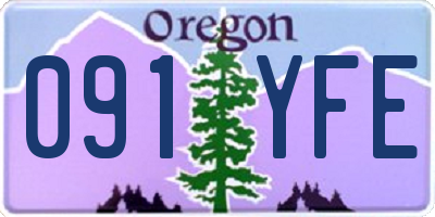 OR license plate 091YFE