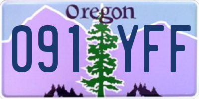 OR license plate 091YFF