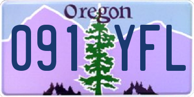 OR license plate 091YFL