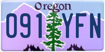 OR license plate 091YFN