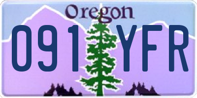 OR license plate 091YFR