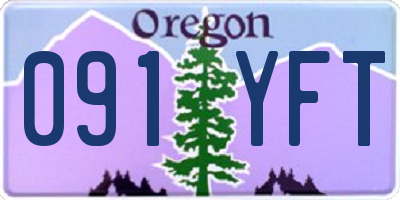 OR license plate 091YFT
