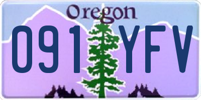 OR license plate 091YFV