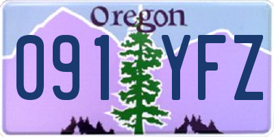 OR license plate 091YFZ