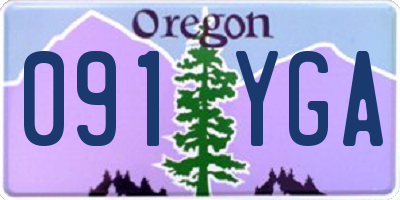 OR license plate 091YGA
